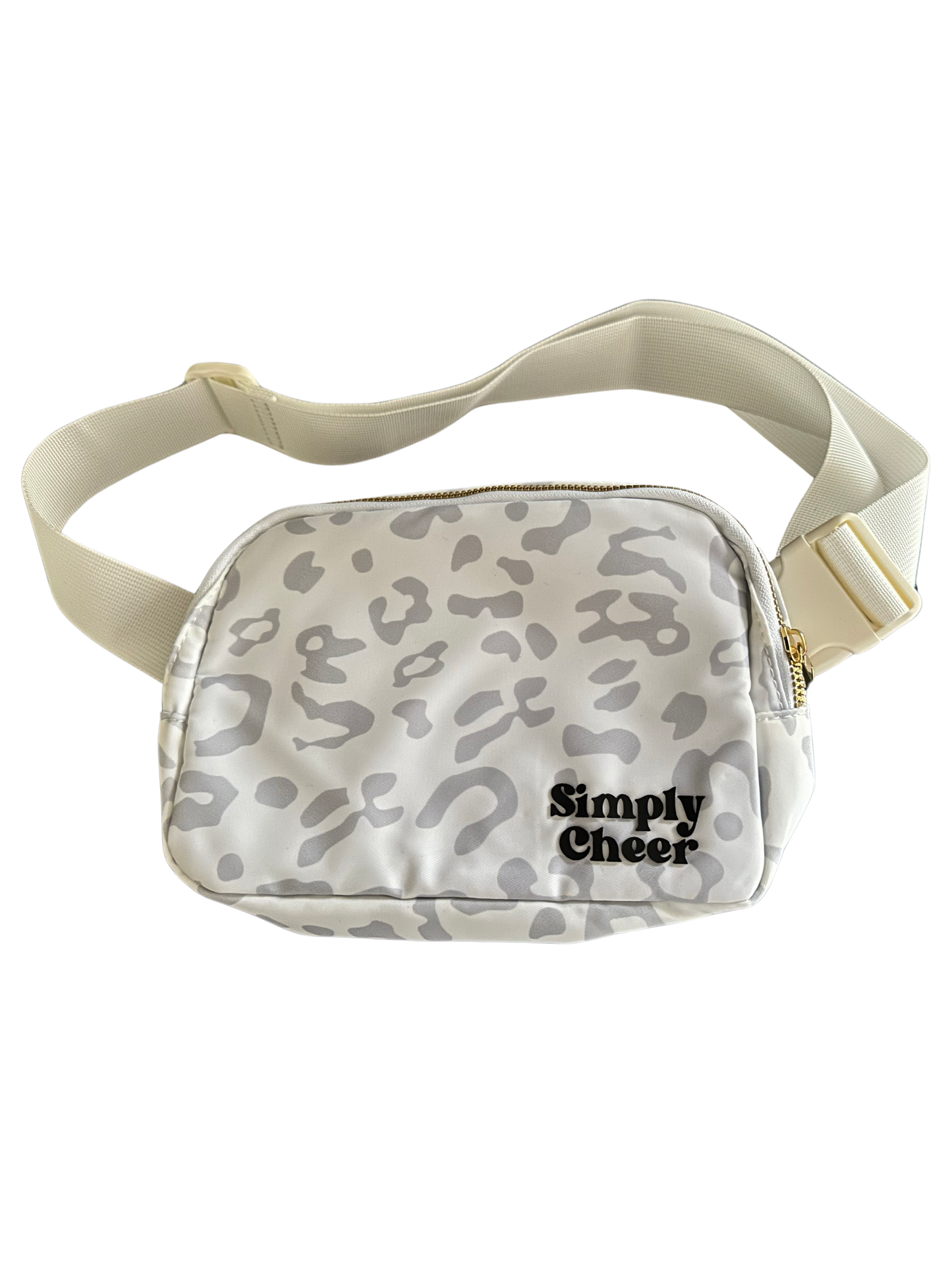 White Cheetah Belt Bag
