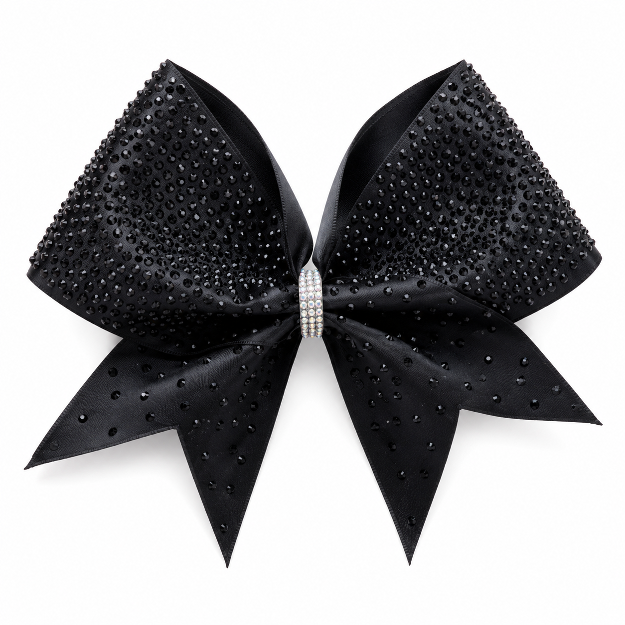 Midnight Rhinestone Hair Bow