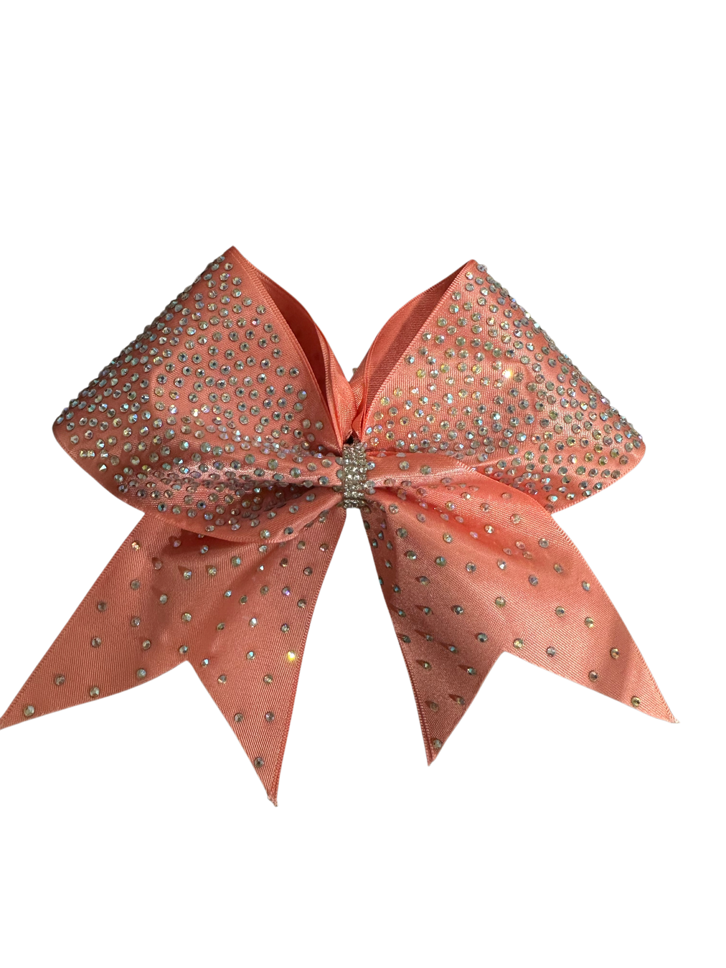 Coral Rhinestone Bow