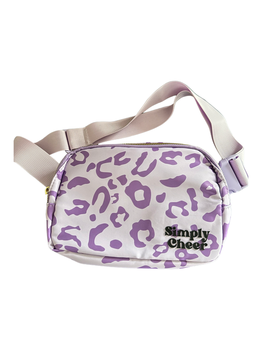 Purple Cheetah Belt Bag