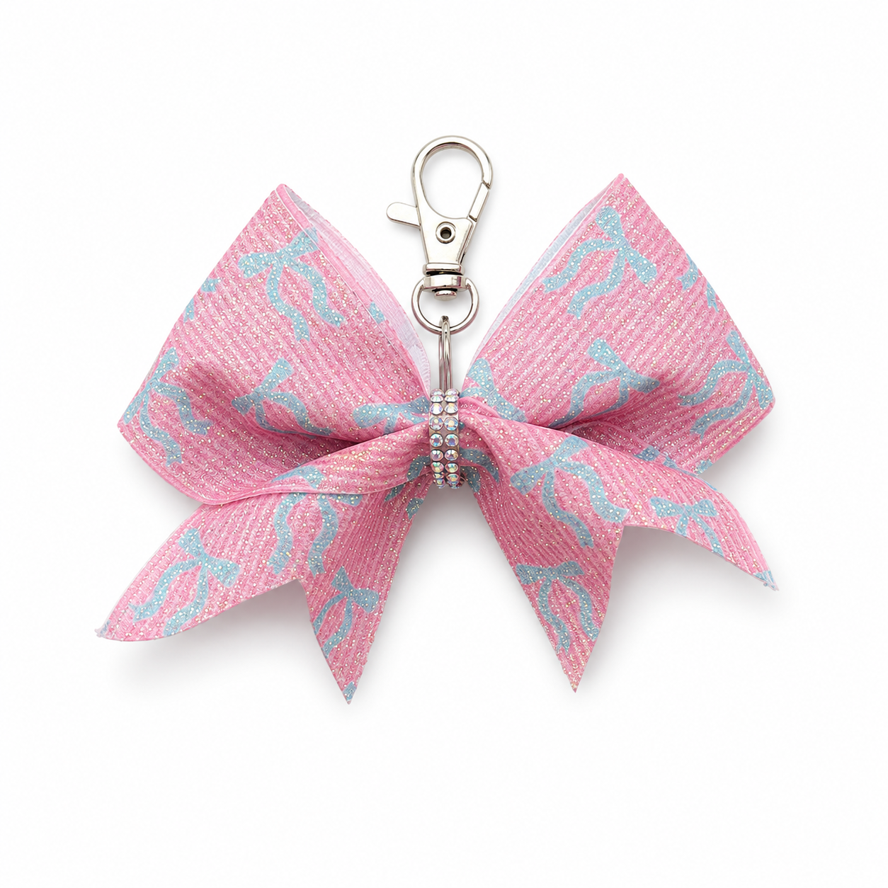 Cotton Candy Coquette Keychain Bow