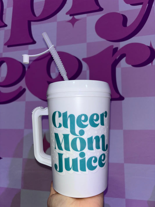 White Cheer Mom Juice Mega Mug