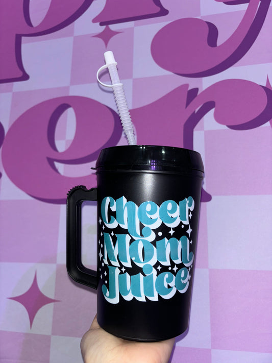 Black Cheer Mom Juice Mega Mug