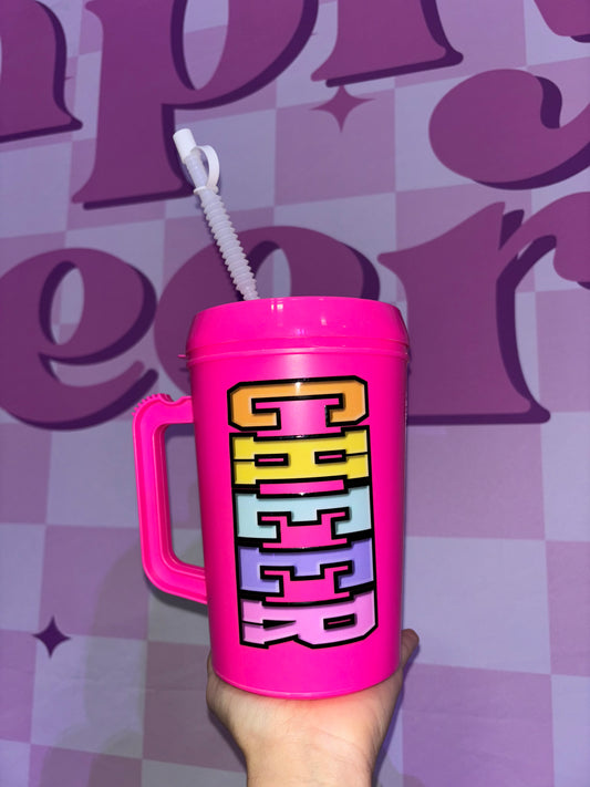 Hot Pink CHEER Mega Mug