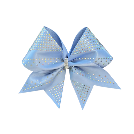 light blue rhinestone bow