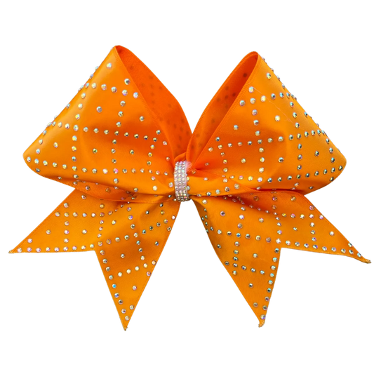 orange rhinestone bow