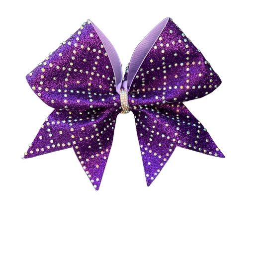 purple glitter rhinestone bow