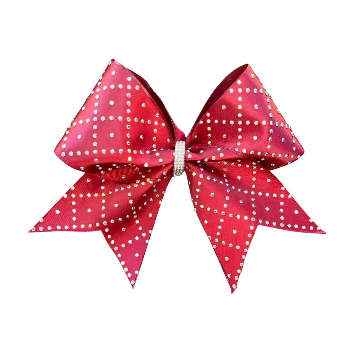maroon diamond rhinestone bow
