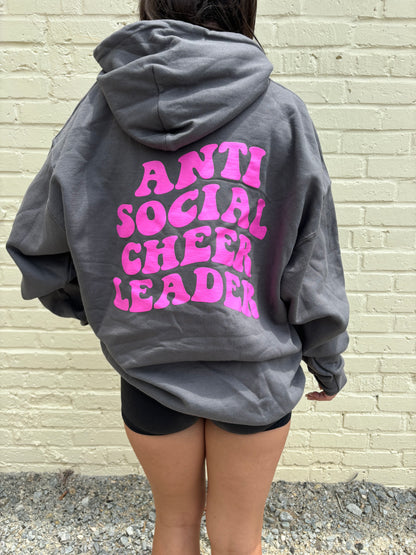 anti social cheerleader hoodie