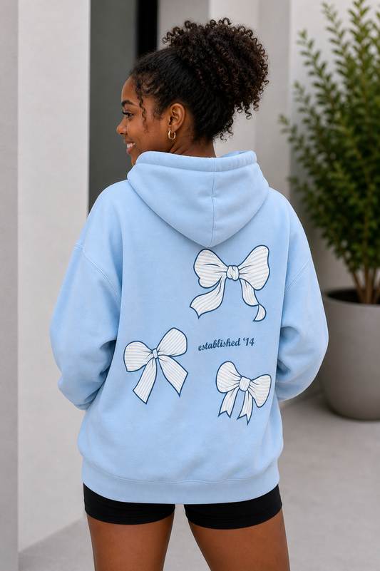 Blue Bow Hoodie